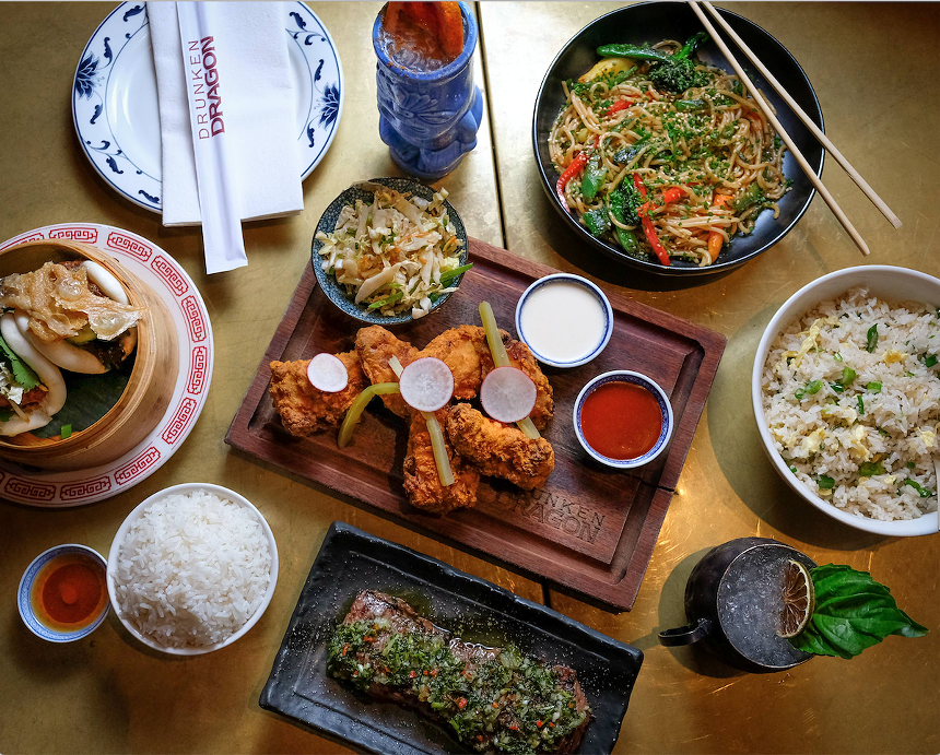 food on a table