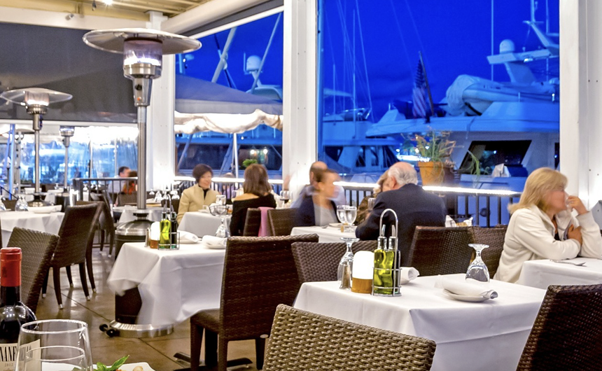 diners on the deck of a restaurant