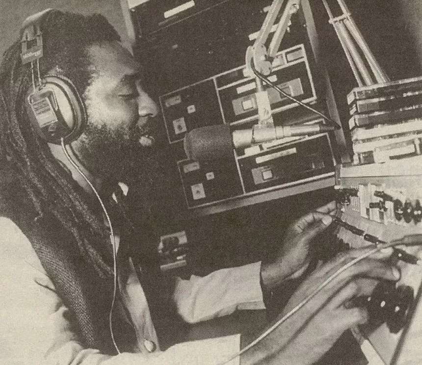 black and white portrait of a reggae artist