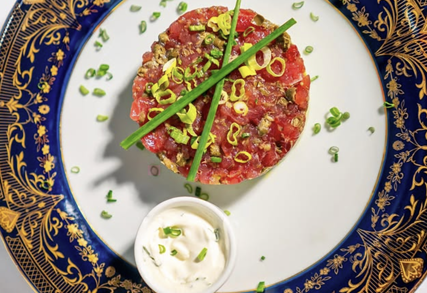 tuna on plate