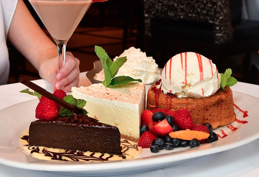 assorted desserts on a plate