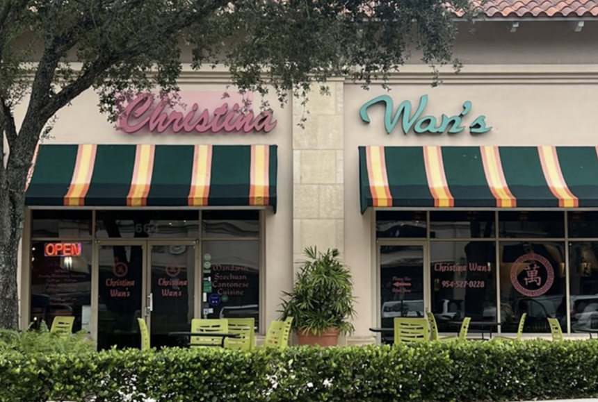 exterior of christina wan's restaurant