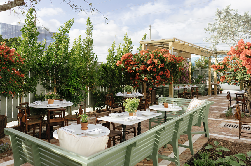 an outdoor patio