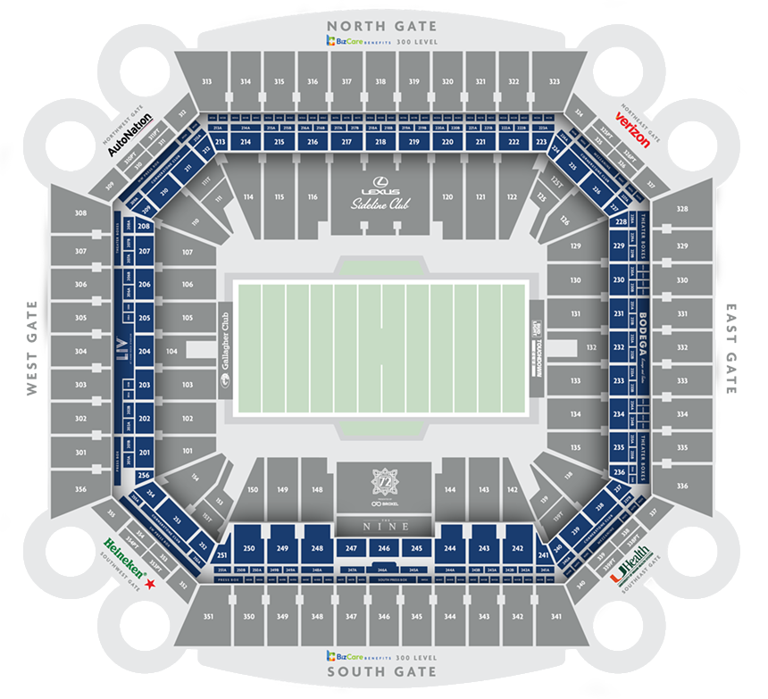 Miami 39 s Hard Rock Stadium Parking - Hard Rock Stadium Seating Chart