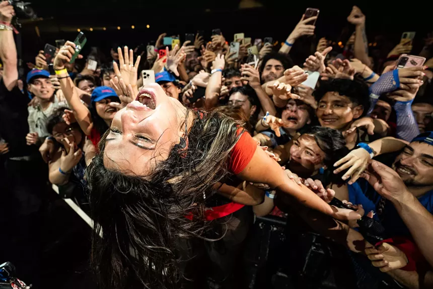 Nathy Peluso performing on stage during the Grasa Tour