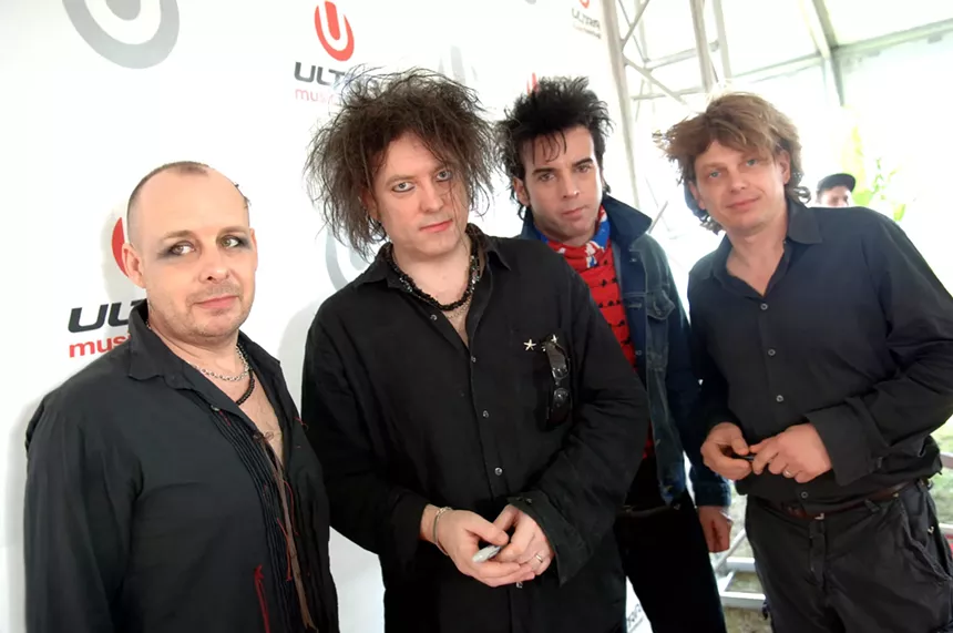 The Cure backstage at Ultra Music Festival in Miami