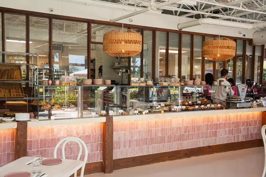 a pink bakery