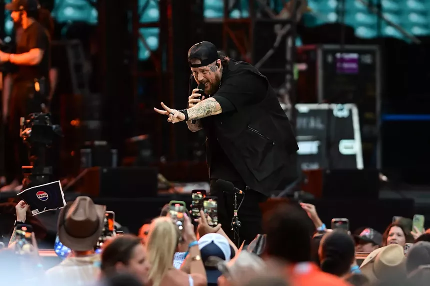 Jelly Roll performing onstage at Hard Rock Stadium in Miami Gardens, Florida, on June 8, 2025, opening for Post Malone on the latter's Big Ass Stadium Tour.