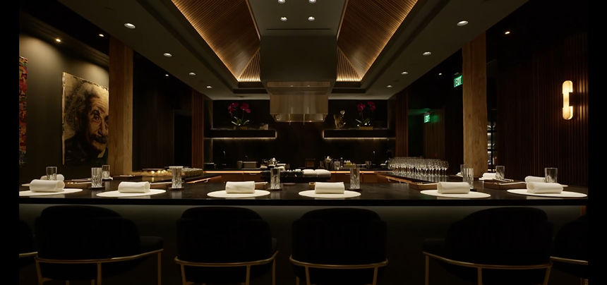 A photo of the 10-seat counter at Konro.