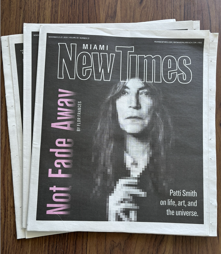 Miami New Times cover featuring Patti Smith