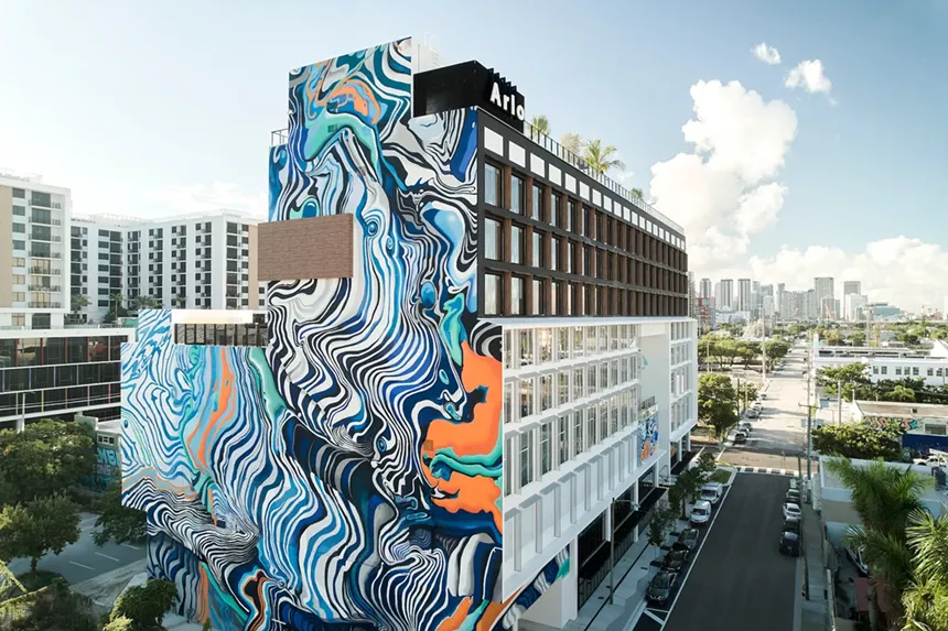 bird's-eye view of the Arlo Wynwood facade