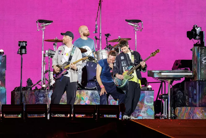 rock band playing on stage