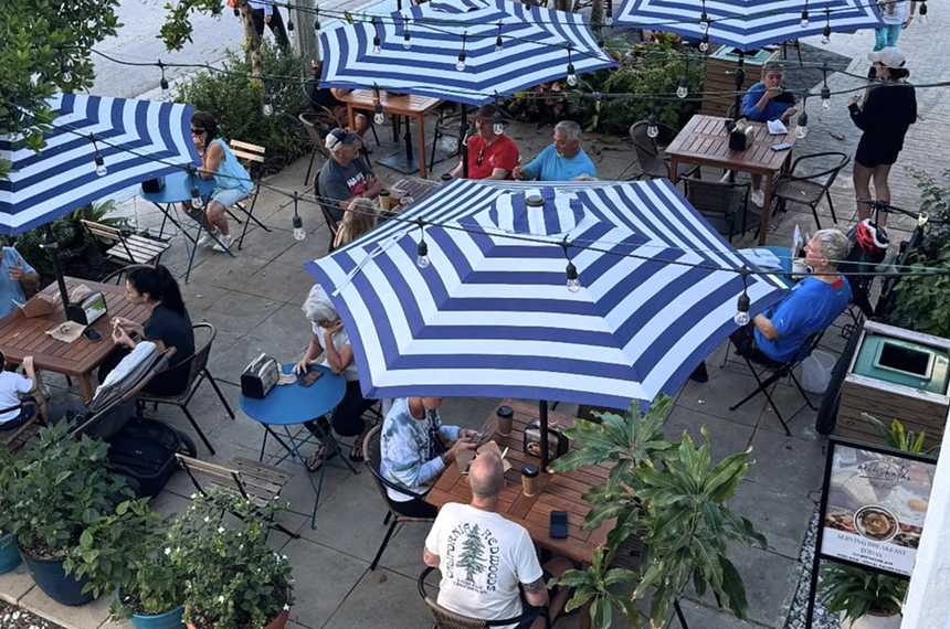 umbrellas outside