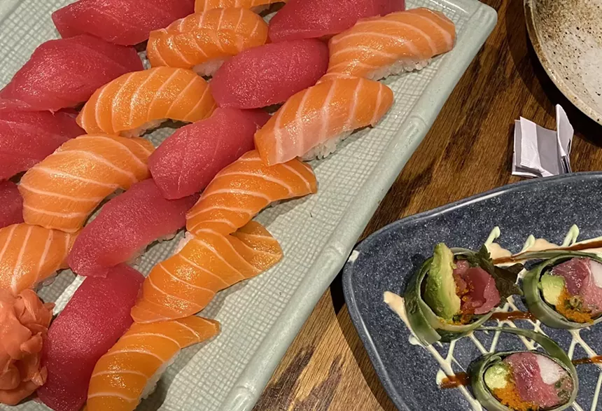 sushi on plate