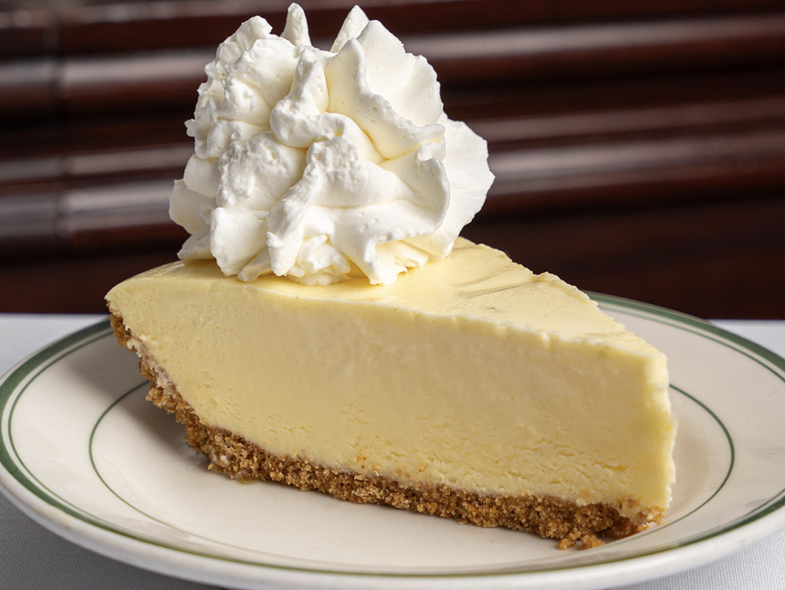 key lime pie slice on plate