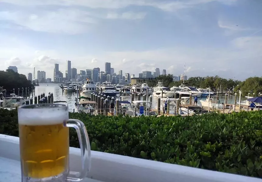 a beer and a view