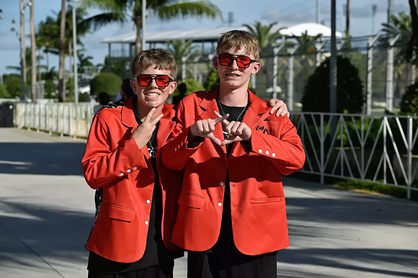 Fans dressed as the weekend.