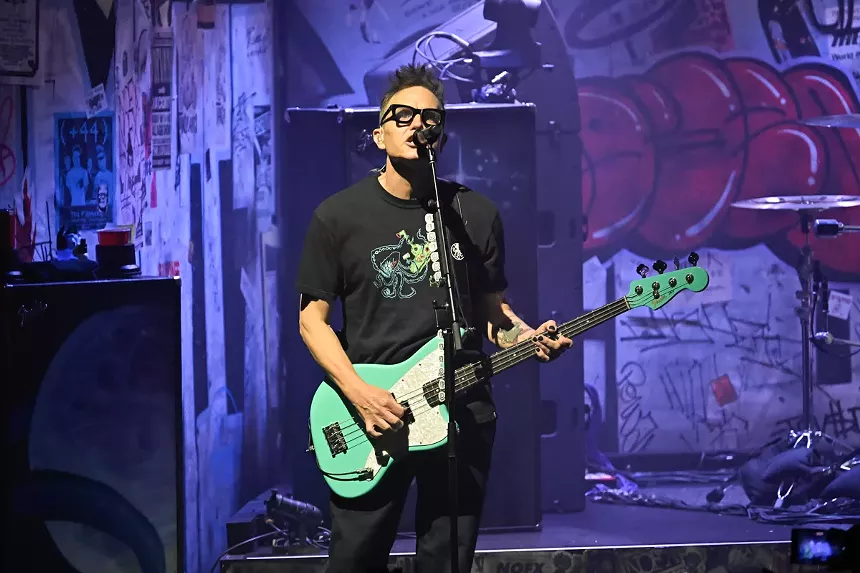 Mark Hoppus performing at the Hard Rock Live.