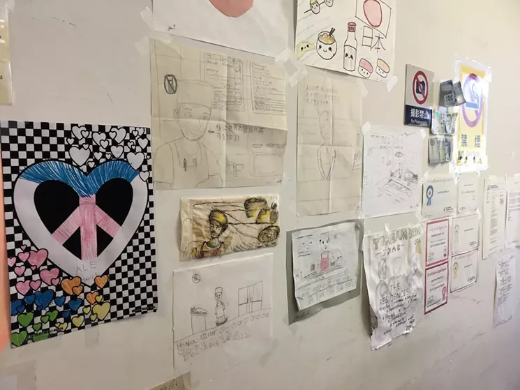 Thank-you notes and cards from loyal customers adorn the walls for a few more weeks. - PHOTO BY ZACHARY FAGENSON