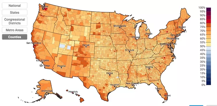 Most of Florida believes climate change is happening. - VIA YALE PROGRAM ON CLIMATE CHANGE COMMUNICATION