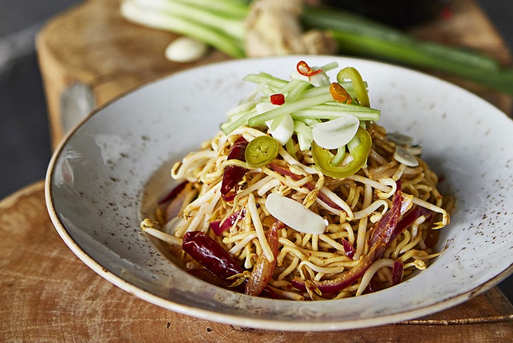Chili garlic noodles at Talde will power your late nights on the Beach. - COURTESY OF TALDE