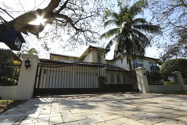 Abraham Shiera's Coral Gables mansion before he was charged in a federal sting. - PHOTO BY KRISTIN BJ&OSLASH;RNSEN