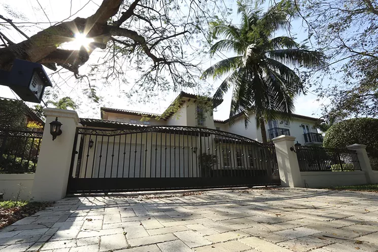Abraham Shiera's Coral Gables mansion before he was charged in a federal sting. - PHOTO BY KRISTIN BJØRNSEN