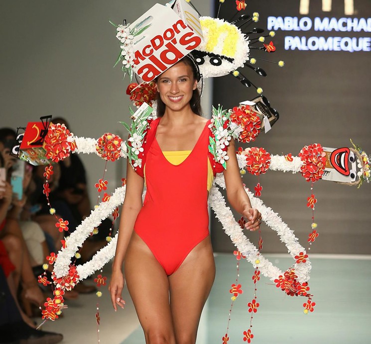 Pablo Machado's winning fashion. See more photos from the McDonald's Swim Week fashion show here. - GETTY IMAGES FOR MCDONALD'S