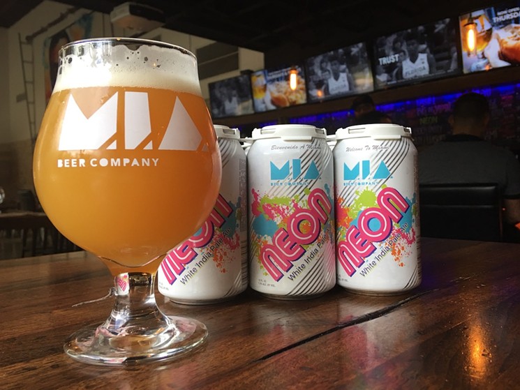 The Neon white IPA from MIA Beer Company in Doral. - PHOTO BY NICOLE DANNA