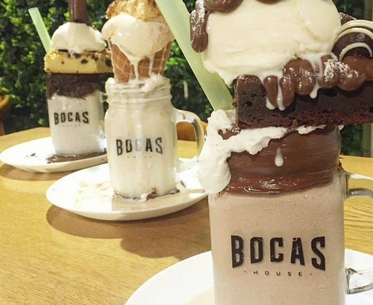 Trio of milkshakes at Bocas House in Doral. - COURTESY OF BOCAS HOUSE