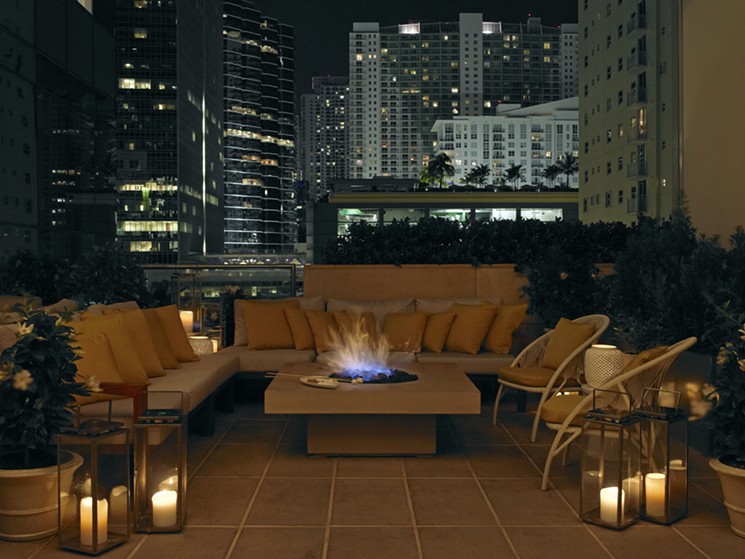 Grab a table by the fire pit. - COURTESY OF EDGE STEAK & BAR