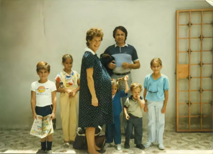 Nina Rivero, pregnant with twins Omar and Rafael, and husband Rafael raised their children in Mexico for many years. - PHOTO COURTESY OF THE RIVERO FAMILY