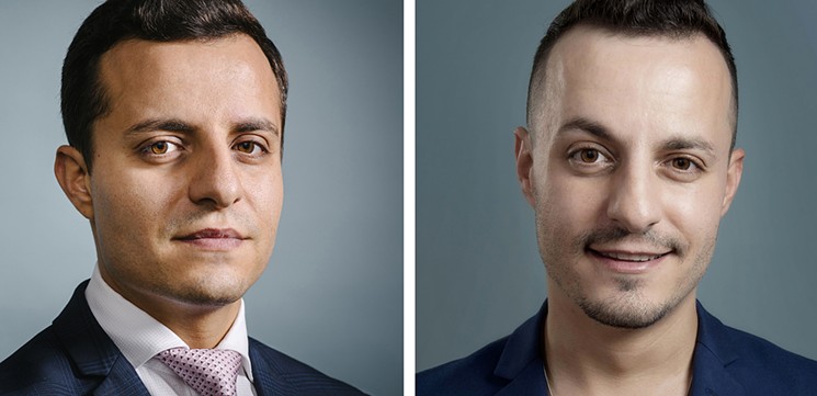 "My brother and I, we're the same person," says Omar (left), "but we're very different at the same time." - OMAR RIVERO PORTRAIT BY DANNY LIAO; RAFAEL RIVERO PORTRAIT BY ALEX MARKOW