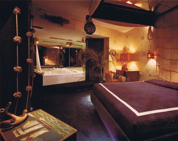 One of the luxurious, drug-and-sex-filled rooms at the Mutiny. - PHOTO BY CAROLYN ROBBINS