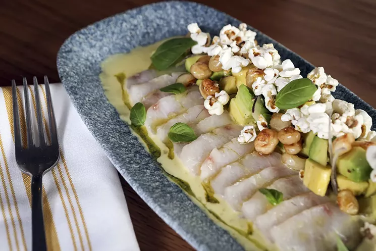 Cobia tiradito. See more photos from Stiltsville Fish Bar. - PHOTOGRAPHY BY CANDACEWEST.COM