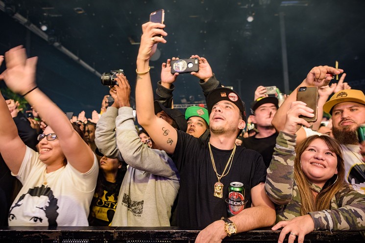 Wu-Tang fans at the group's Wynwood show. - KARLI EVANS