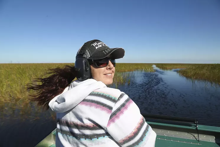 Despite a crash that injured her leg, Shawn Levine says she has continued airboating but hopes to see improvements in regulation. - PHOTO BY LAURA MORCATE