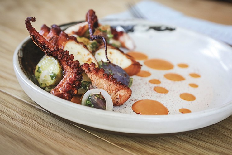 Octopus a la plancha. See more photos of Habitat at the 1 Hotel South Beach here. - PHOTOGRAPHY BY CANDACEWEST.COM
