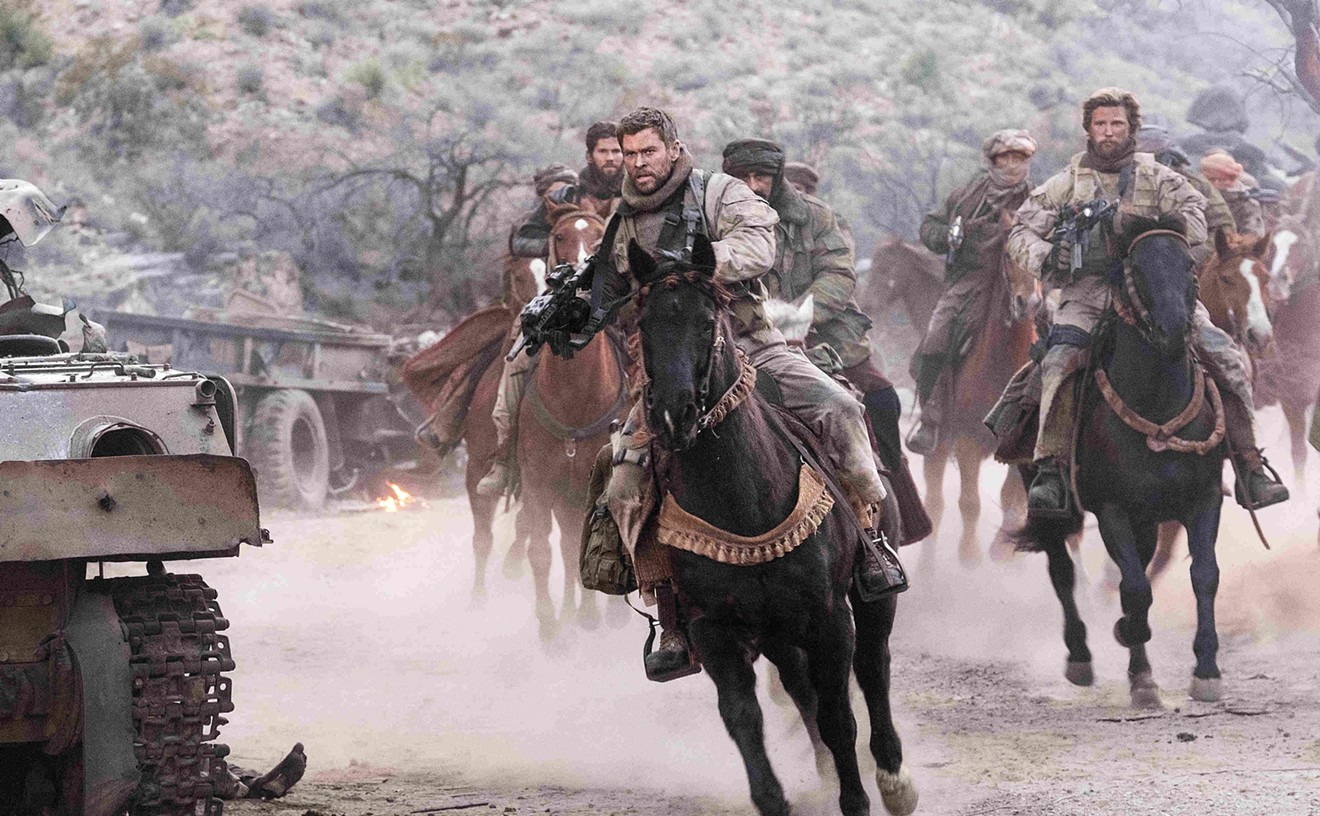 In Nicolai Fuglsig’s 12 Strong, Chris Hemsworth rides on horseback to lead a squad sent into northern Afghanistan weeks after Sept. 11, 2001, to take the city of Mazar-i-Sharif.