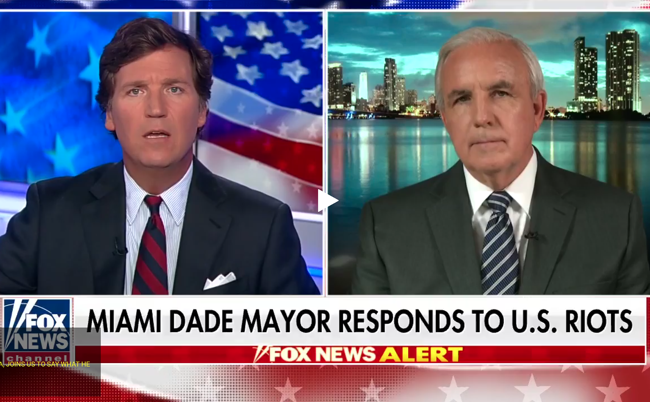 Tucker Carlson asked Miami-Dade Mayor Carlos Giménez how leaders kept Miami from being "sacked" like other cities.