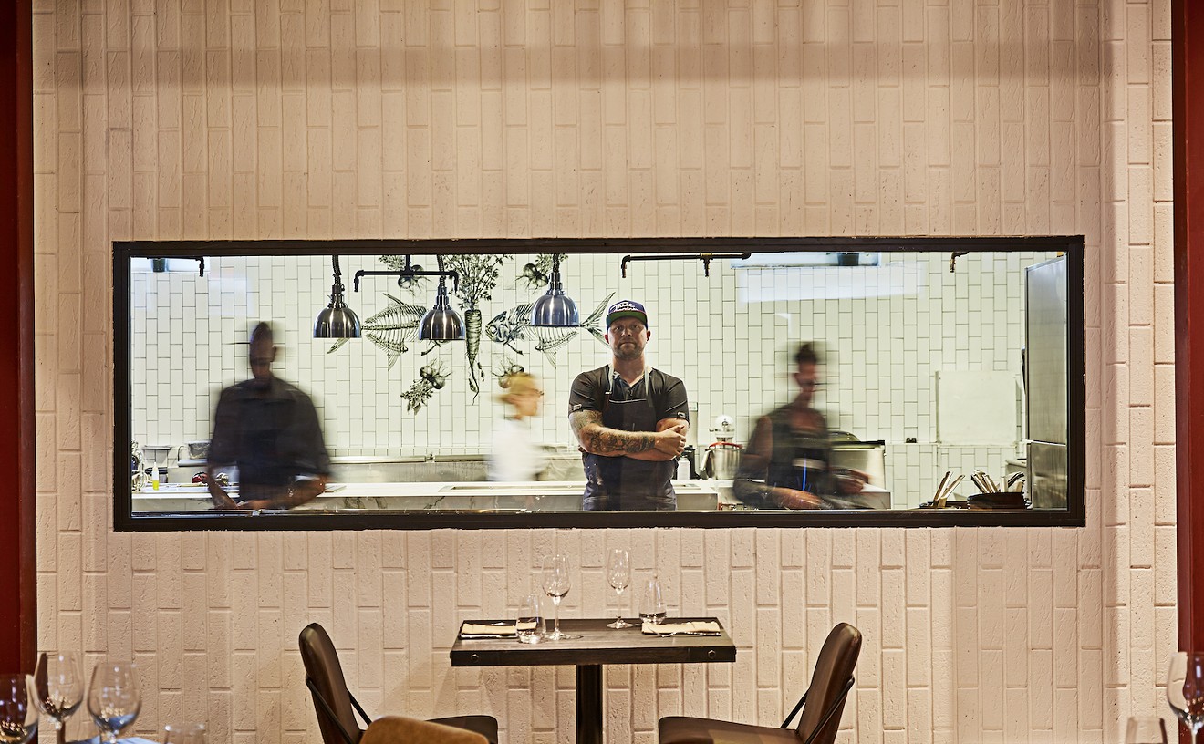 Stubborn Seed executive chef Jeremy Ford inside the kitchen of his busy Miami Beach restaurant.