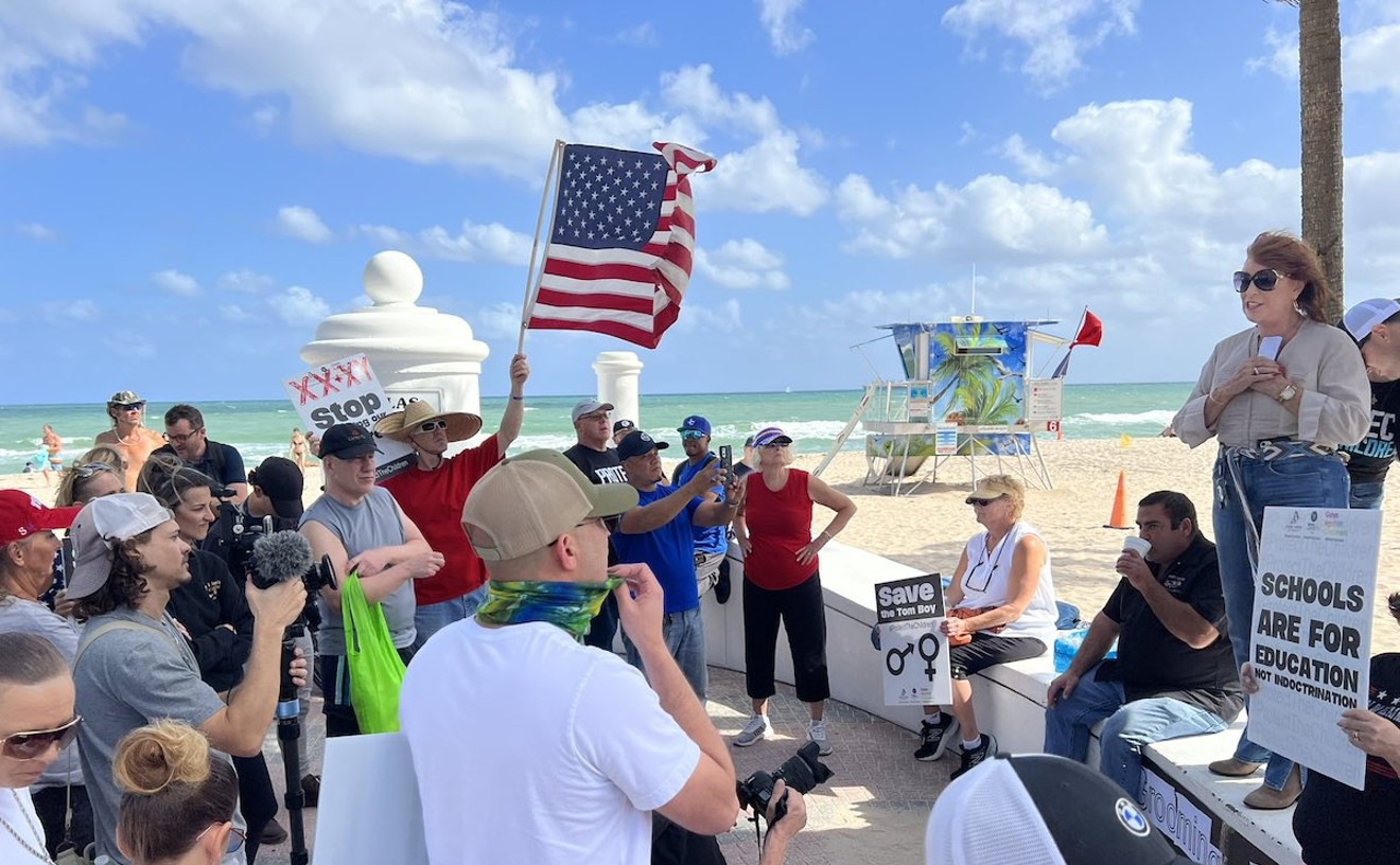 Brenda Fam, who was recently elected to the Broward County School Board, was spotted giving a speech at the "Protect Our Children" rally.