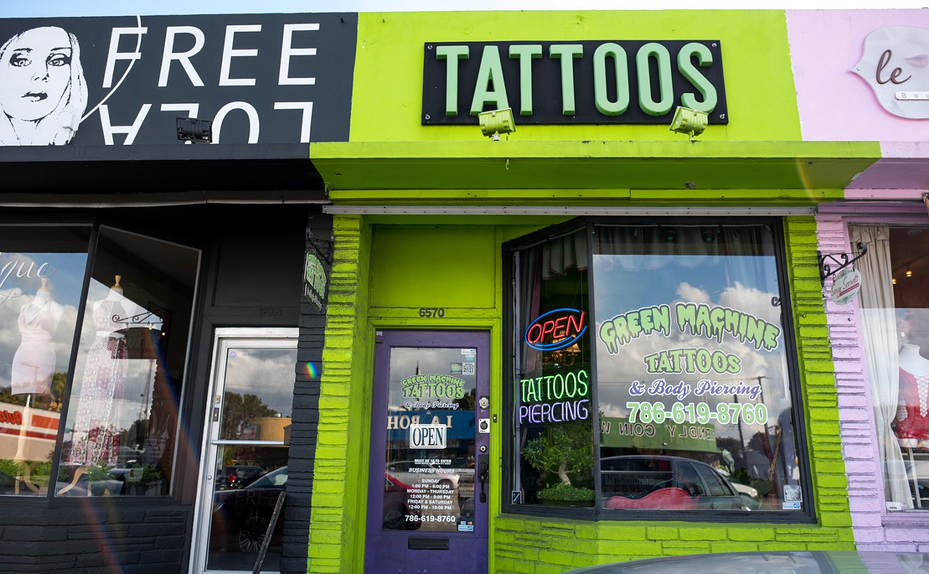 Best Tattoo Shop 2015 | Green Machine Tattoos & Body Piercing | Best  Restaurants, Bars, Clubs, Music and Stores in Miami | Miami New Times