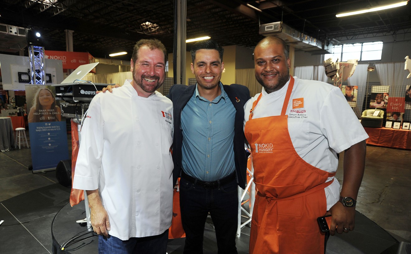 Allen Susser (honorary founding chair), Andy Villabona (Southeast regional manager of culinary events for Share Our Strength), and Timon Balloo (this year's chef chair).