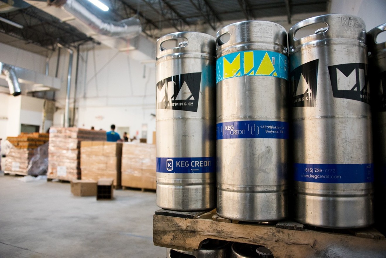 Inside the MIA Beer Co. warehouse in Doral.