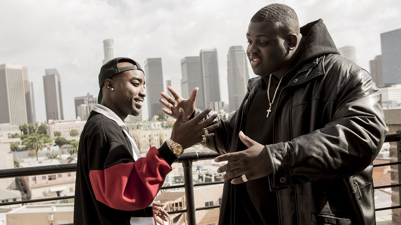 Marcc Rose (left) plays Tupac and Wavyy Jones portrays Biggie in Unsolved: The Murders of Tupac and the Notorious B.I.G., the story of two rappers who eventually became casualties in the ‘90s ridiculous East Coast/West Coast rap beef.