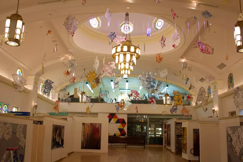 Lehr spent three weeks producing 180 resin sculptures for "A Walk in the Garden."