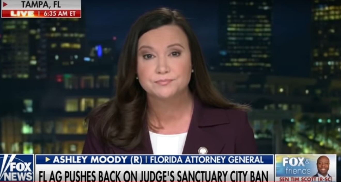 In a September 2021 Fox News segment, Florida Attorney General Ashley Moody responds to a ruling on the state's sanctuary city law.