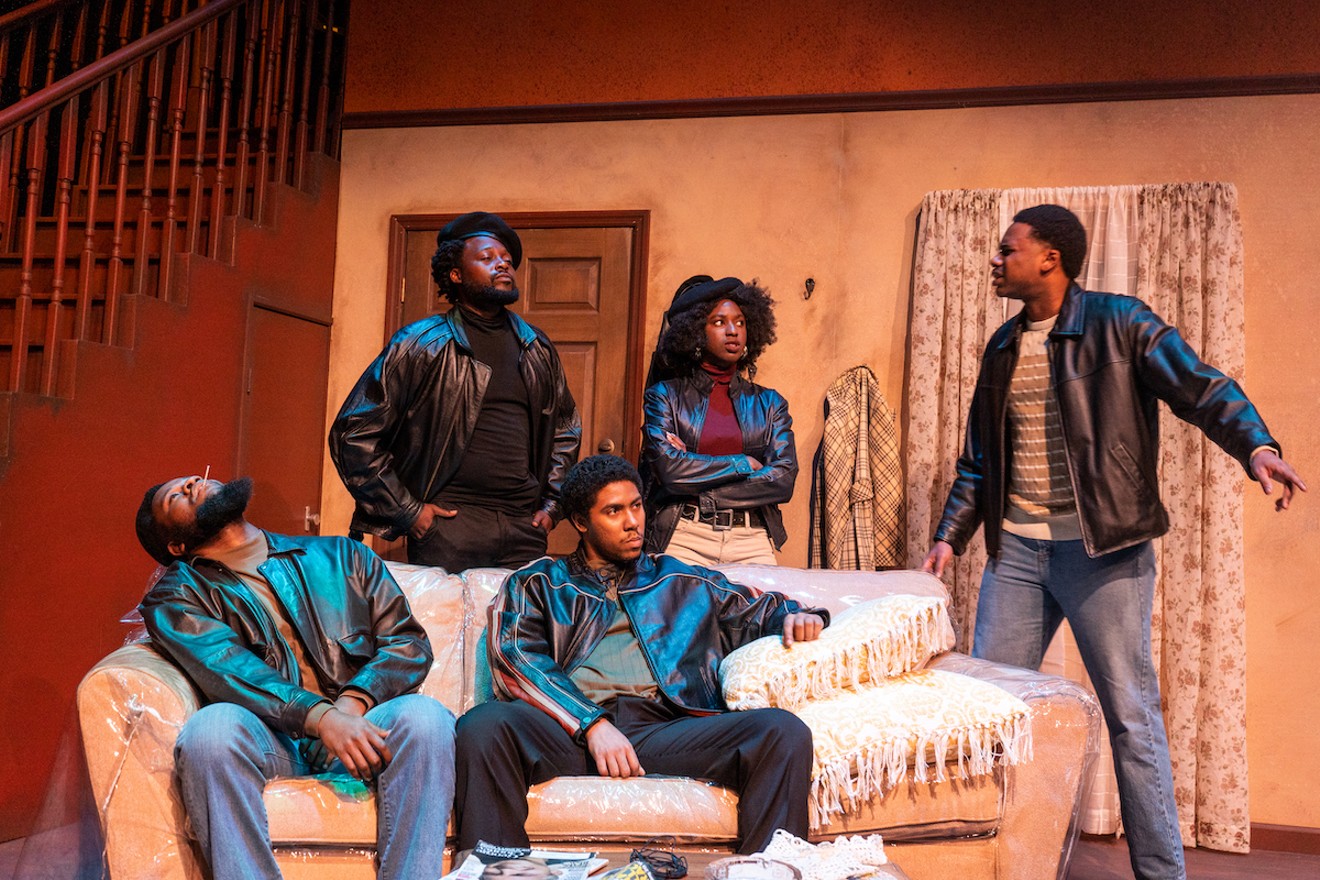 The neighborhood gang shows up to demand help from an old friend in M Ensemble's The River Niger.