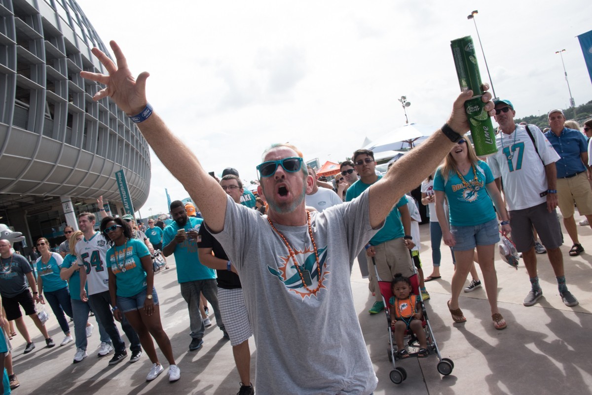 Miami Dolphins fans curse more than almost any other fan base, a new study says.